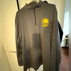 Ink NBA Men’s Quarter Zip Long Sleeve Shirt, Golden State Warriors